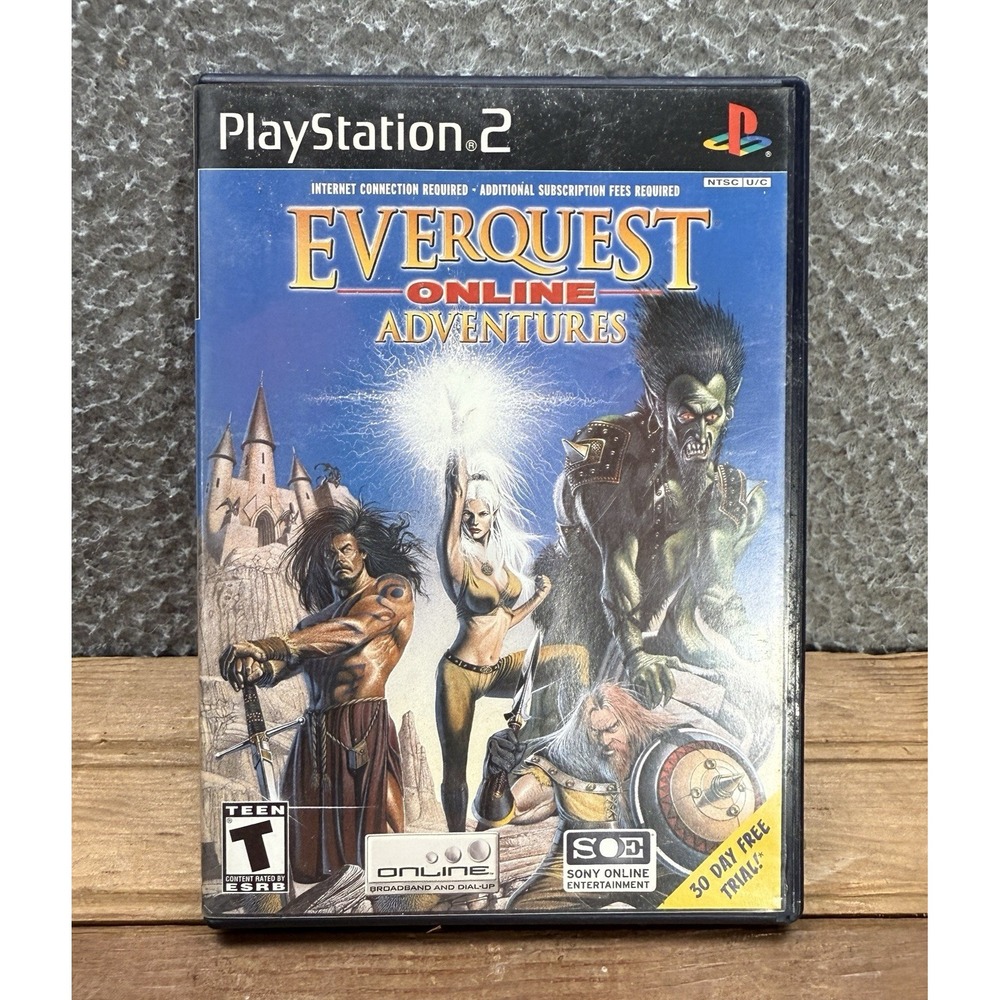 EverQuest Adventures PlayStation2 Role Playing‎ MMORPG Action Game Complete CIB